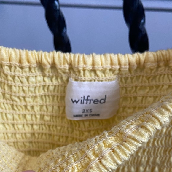 Linen Butter Yellow Aritzia Tempest Dress - Picture 3 of 3
